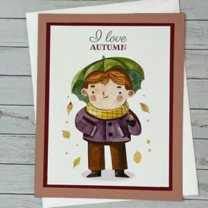 Handmade Cards-  Set of 4 - Fall Boy