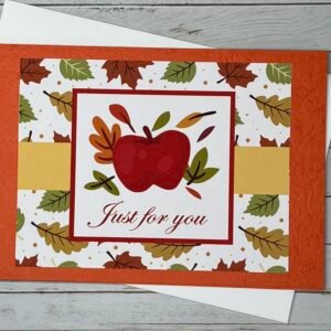 Handmade Greeting Card - Fall Just for You Apple
